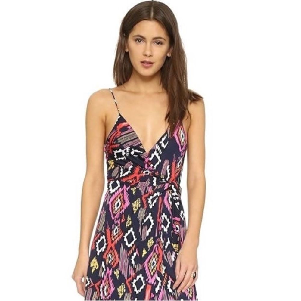 Misa Los Angeles Printed Racer Back Mini Dress Size Small